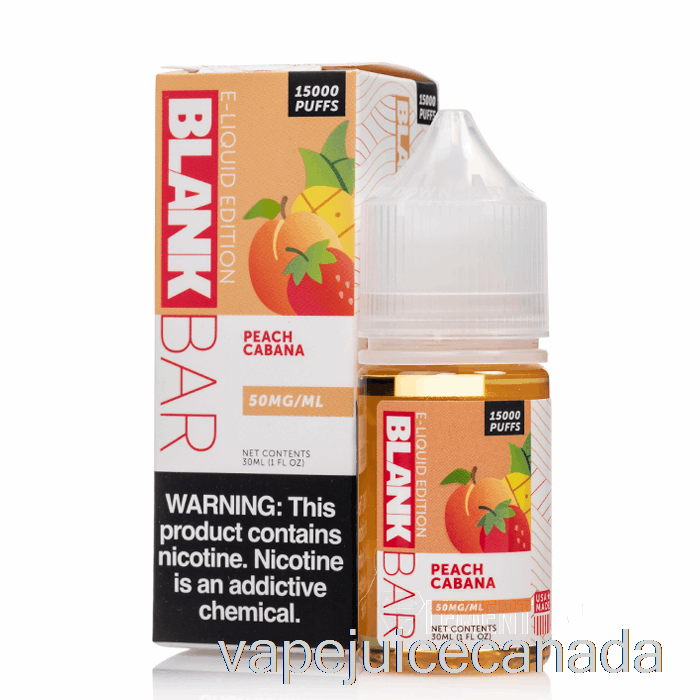 Vape Juice Peach Cabana - BLANK BAR Salts - 30mL 50mg